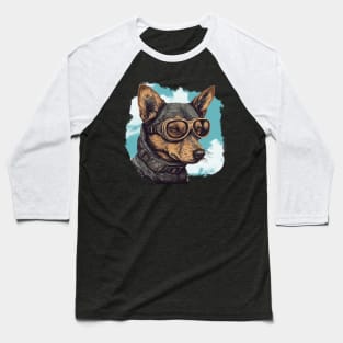 Aviator dog Baseball T-Shirt